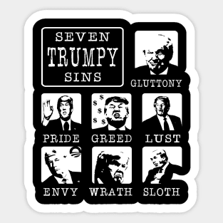 Seven Trumpy Sins Sticker